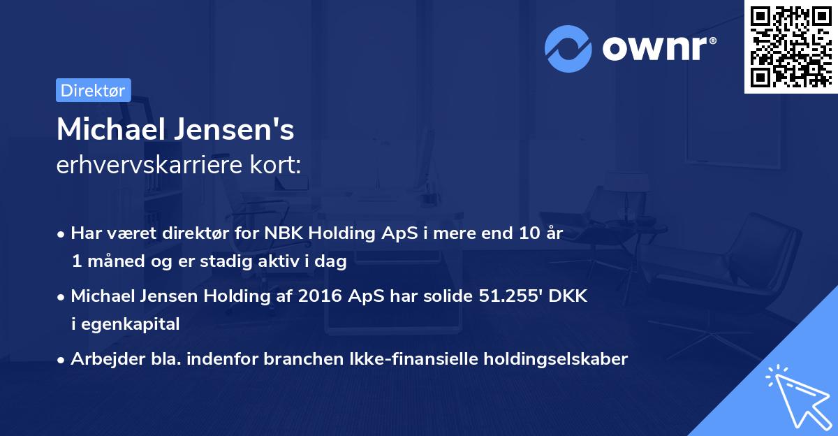 Michael Jensen's erhvervskarriere kort