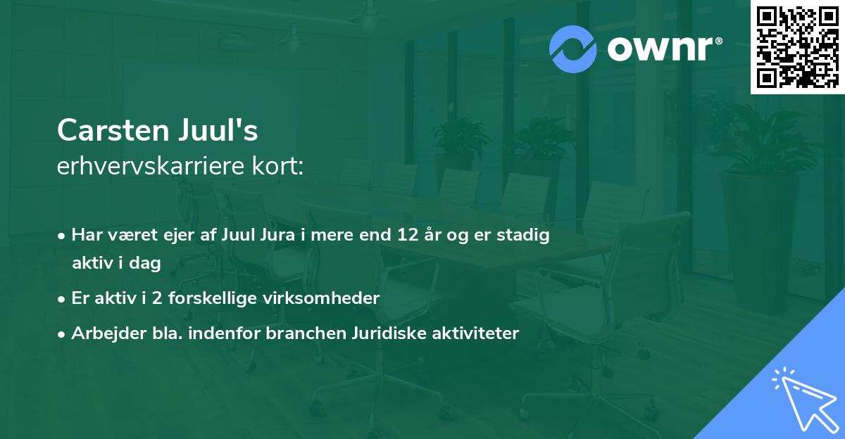 Carsten Juul's erhvervskarriere kort