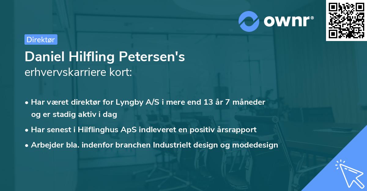Daniel Hilfling Petersen's erhvervskarriere kort