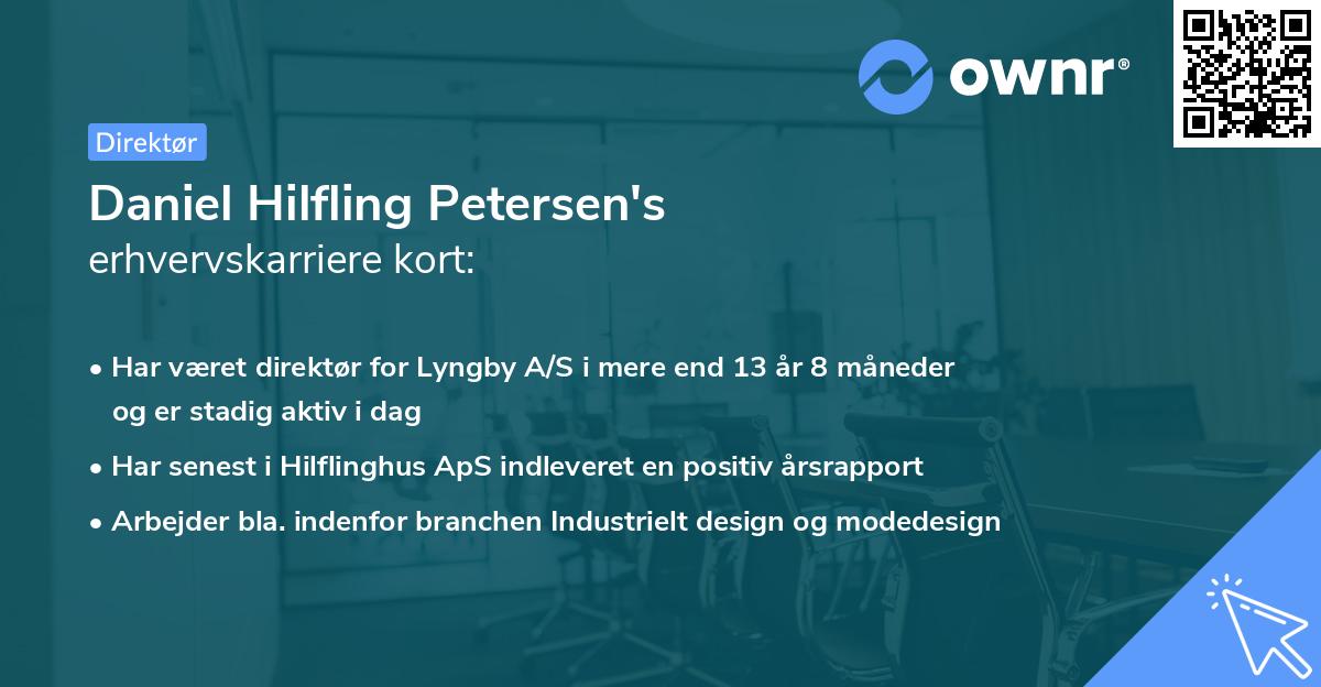 Daniel Hilfling Petersen's erhvervskarriere kort