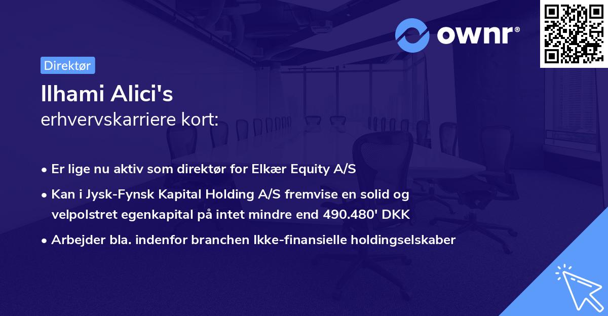 Ilhami Alici's erhvervskarriere kort