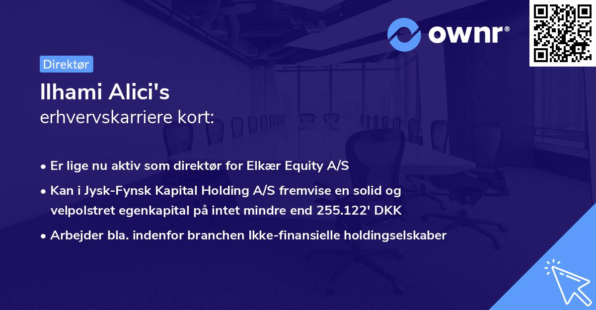 Ilhami Alici's erhvervskarriere kort