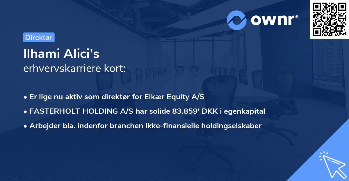 Ilhami Alici's erhvervskarriere kort