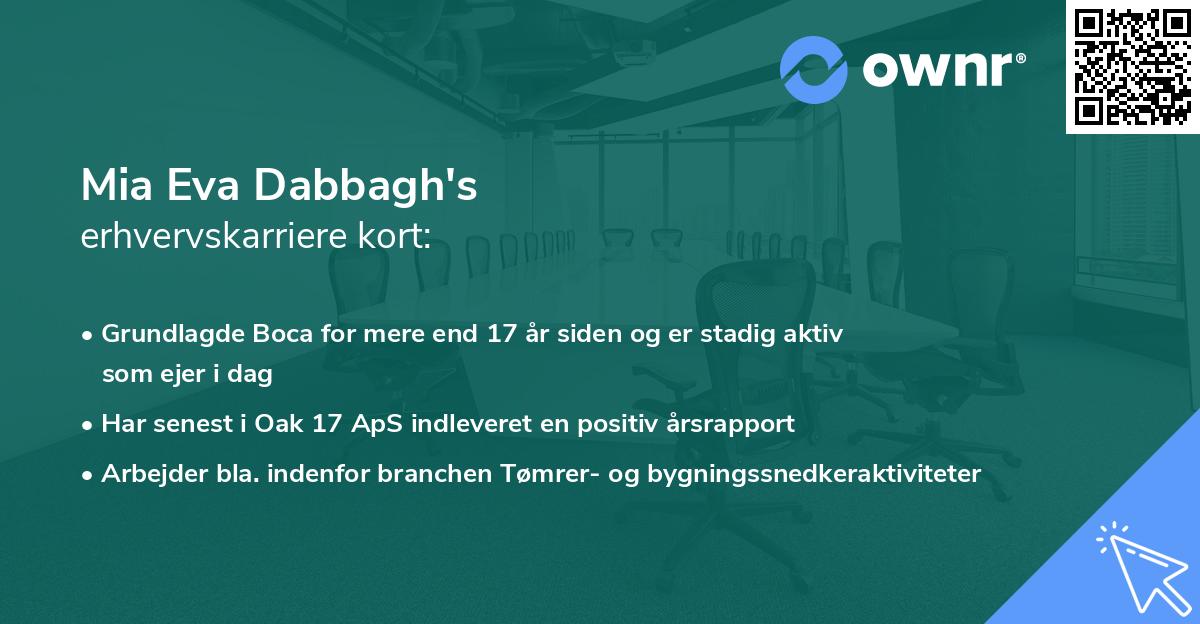 Mia Eva Dabbagh's erhvervskarriere kort