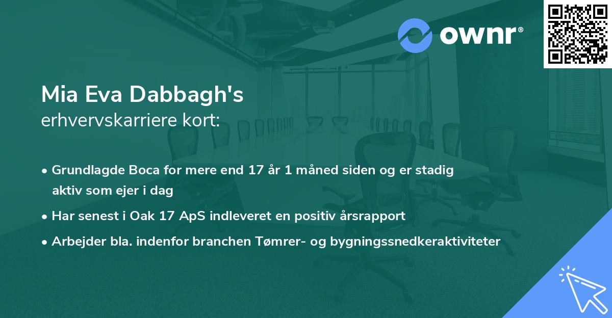 Mia Eva Dabbagh's erhvervskarriere kort