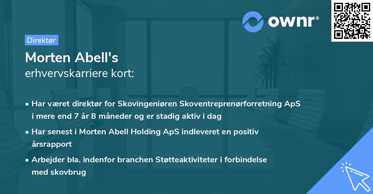Morten Abell's erhvervskarriere kort