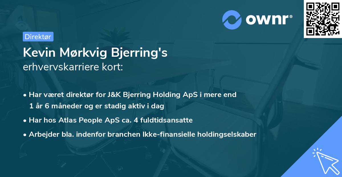 Kevin Mørkvig Bjerring's erhvervskarriere kort