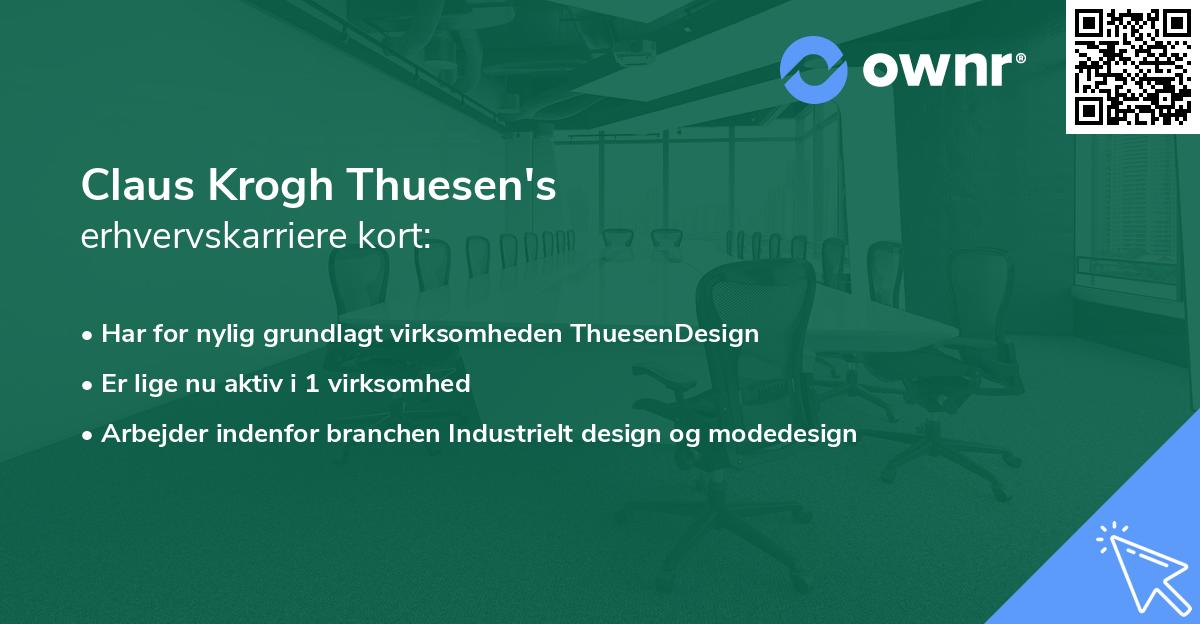 Claus Krogh Thuesen's erhvervskarriere kort