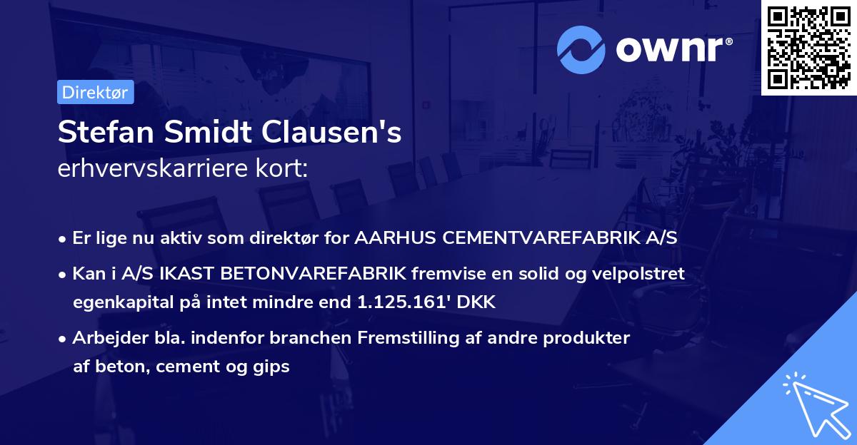 Stefan Smidt Clausen's erhvervskarriere kort