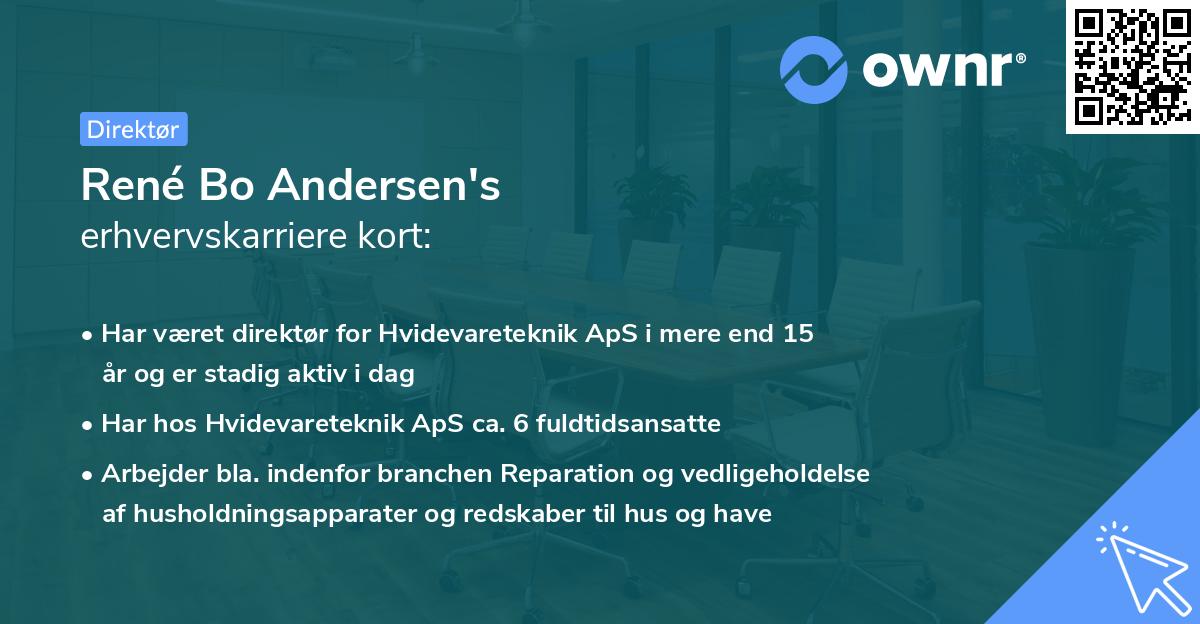 René Bo Andersen's erhvervskarriere kort