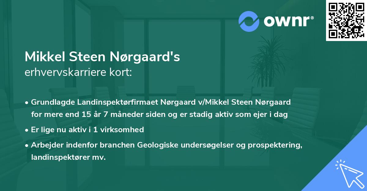 Mikkel Steen Nørgaard's erhvervskarriere kort