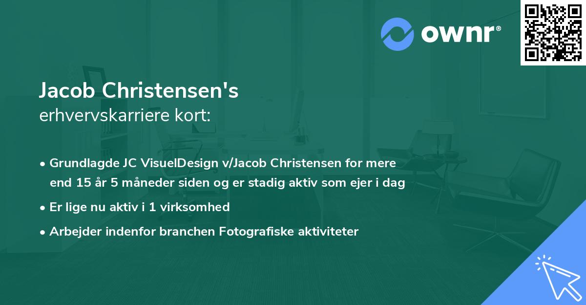 Jacob Christensen's erhvervskarriere kort