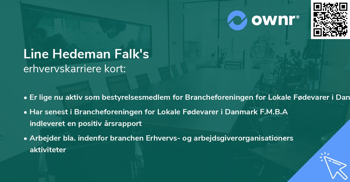Line Hedeman Falk's erhvervskarriere kort