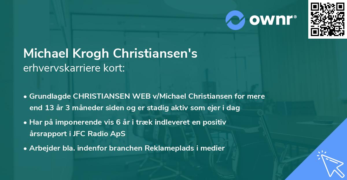 Michael Krogh Christiansen's erhvervskarriere kort