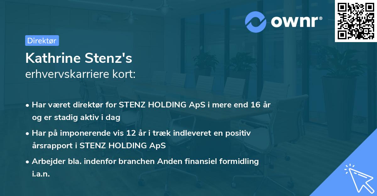Kathrine Stenz's erhvervskarriere kort