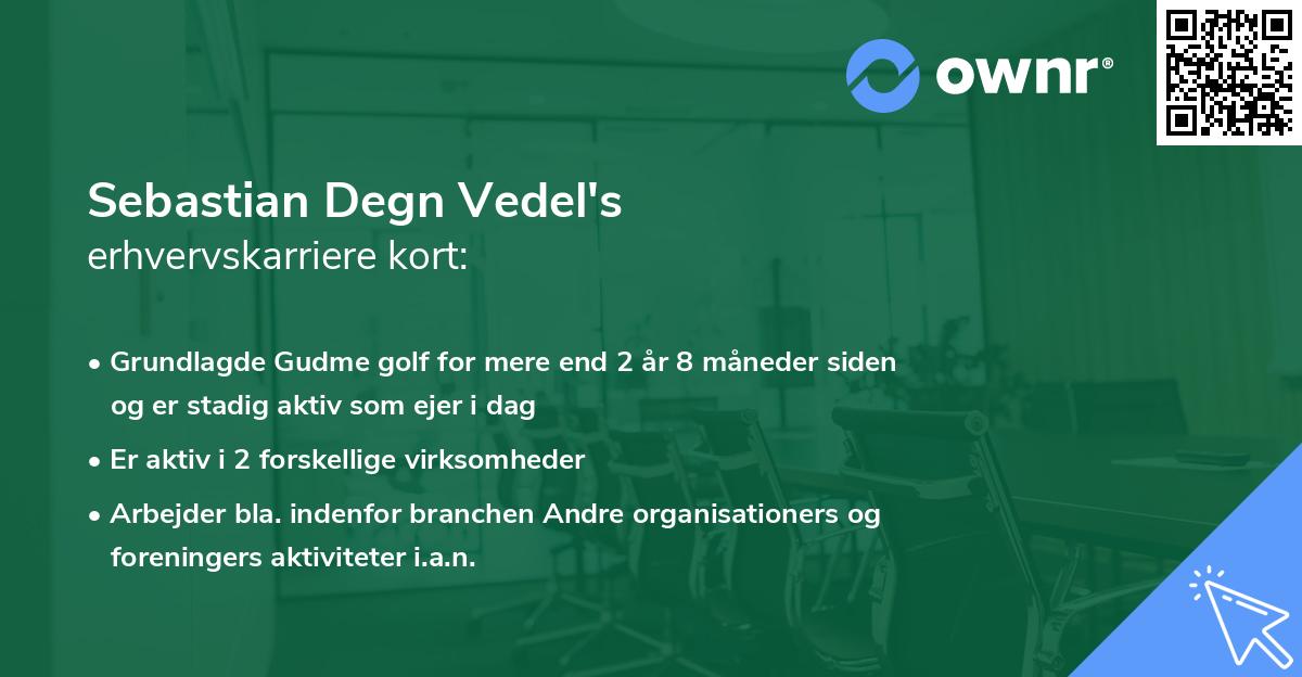 Sebastian Degn Vedel's erhvervskarriere kort