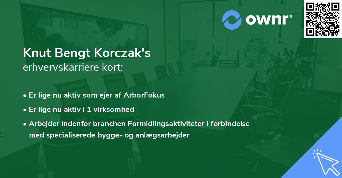 Knut Bengt Korczak's erhvervskarriere kort