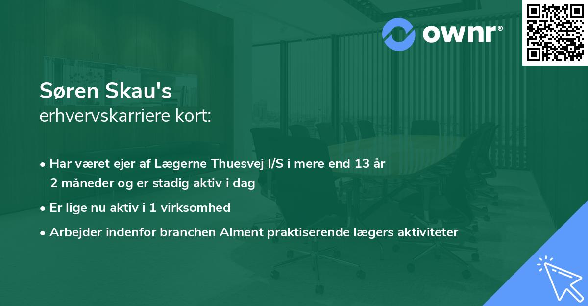 Søren Skau's erhvervskarriere kort