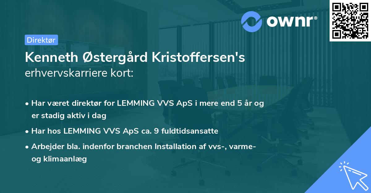 Kenneth Østergård Kristoffersen's erhvervskarriere kort