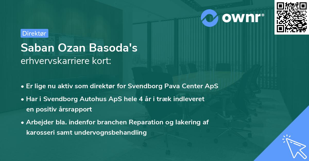 Saban Ozan Basoda's erhvervskarriere kort