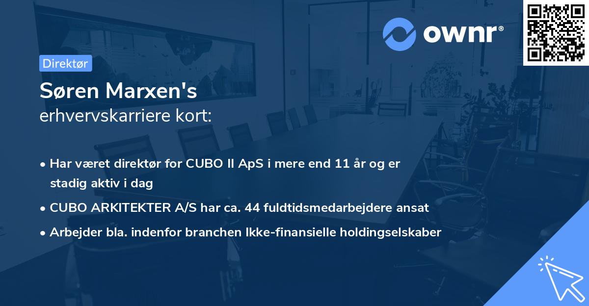 Søren Marxen's erhvervskarriere kort