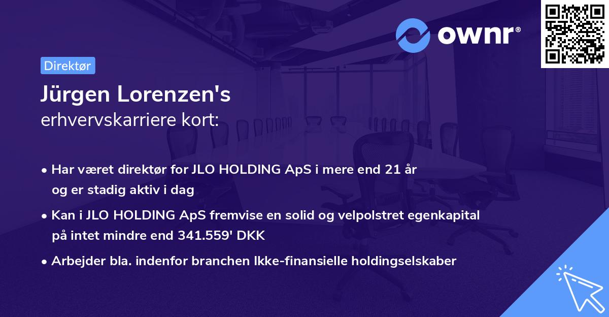 Jürgen Lorenzen's erhvervskarriere kort