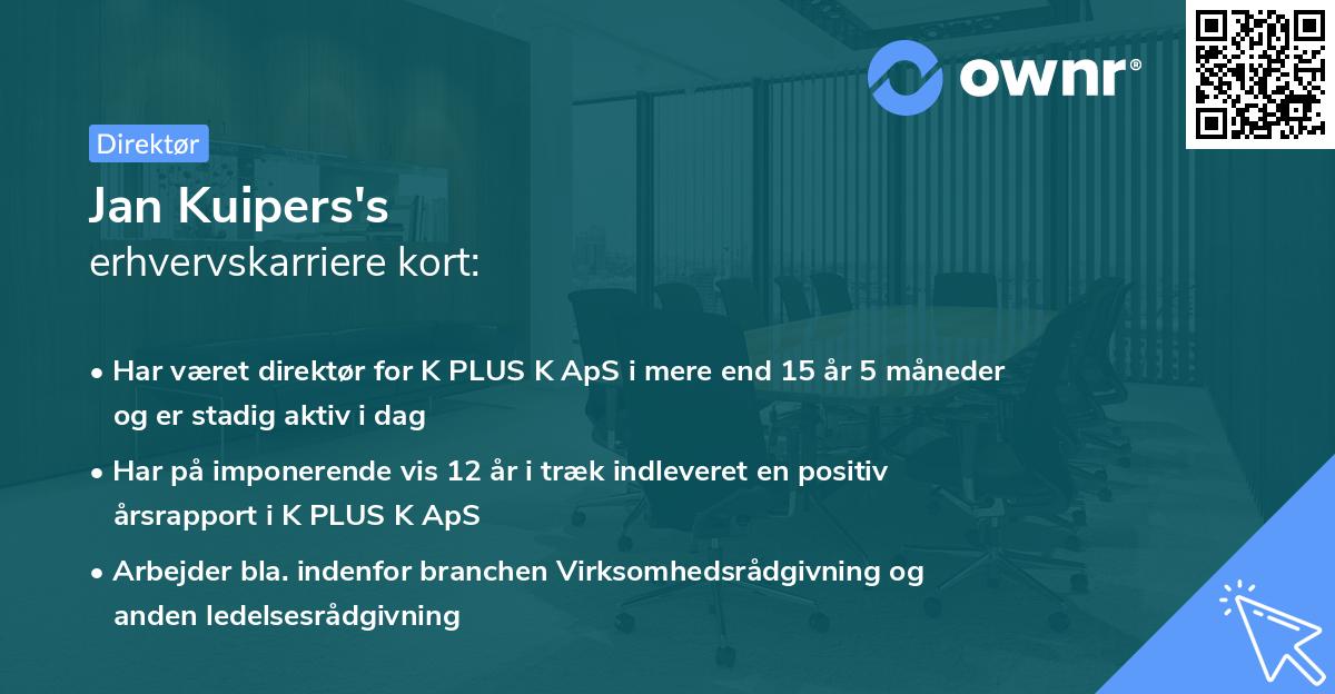 Jan Kuipers's erhvervskarriere kort
