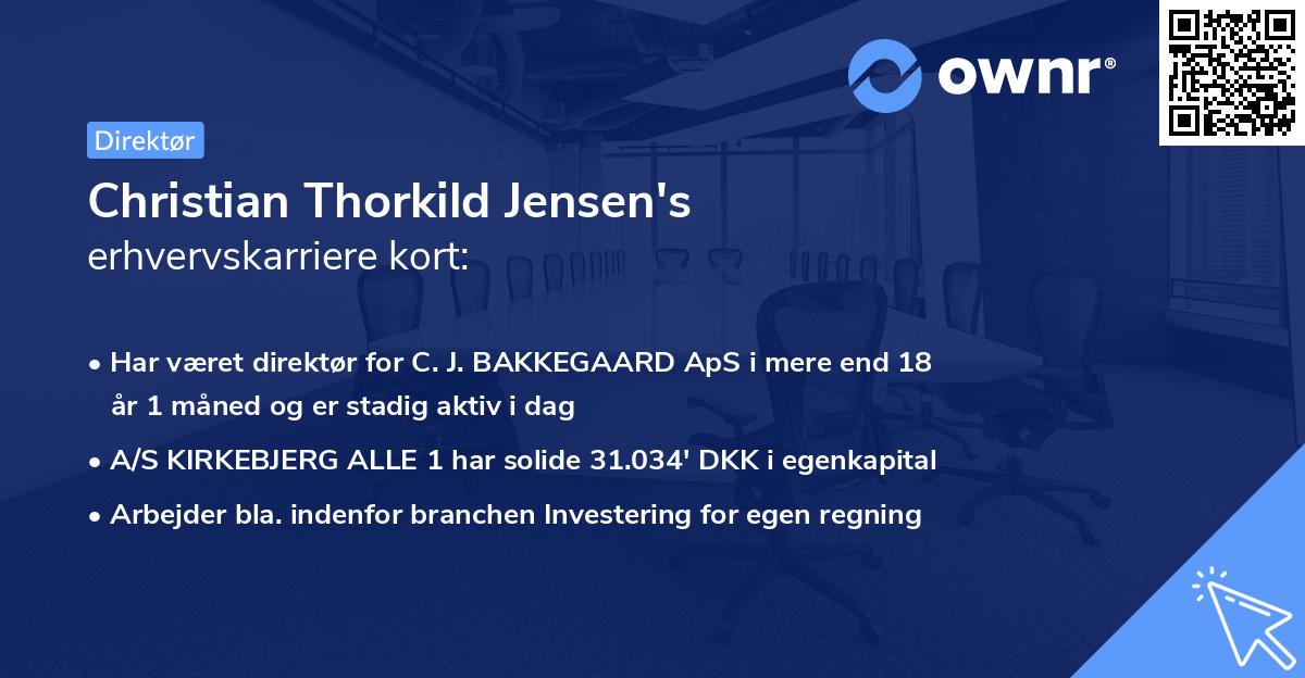 Christian Thorkild Jensen's erhvervskarriere kort