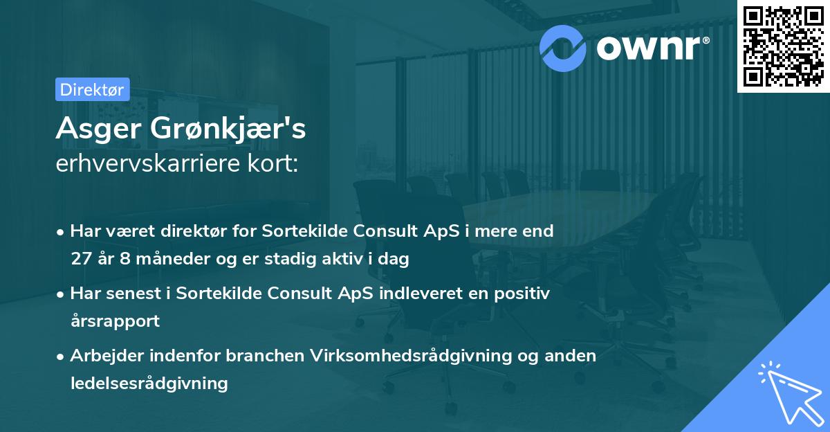 Asger Grønkjær's erhvervskarriere kort