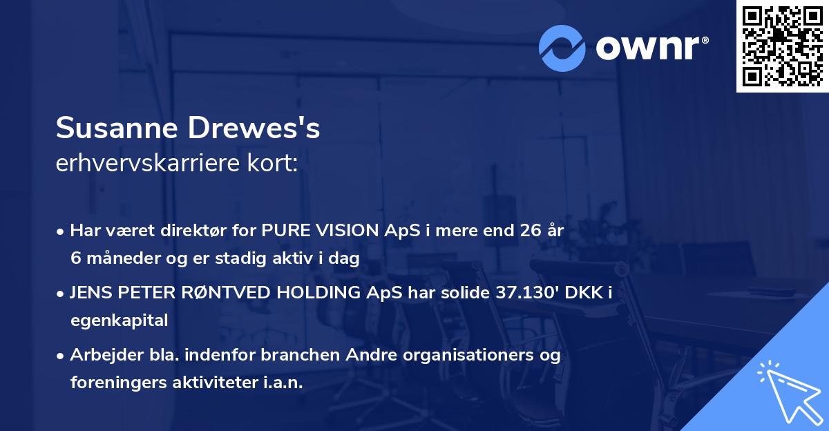 Susanne Drewes's erhvervskarriere kort