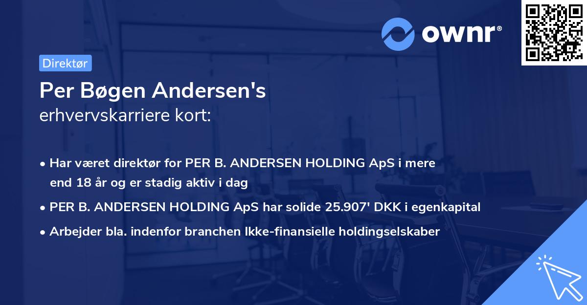 Per Bøgen Andersen's erhvervskarriere kort