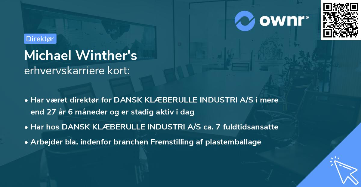 Michael Winther's erhvervskarriere kort