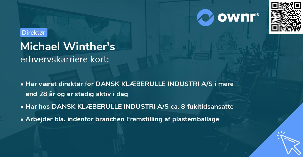 Michael Winther's erhvervskarriere kort