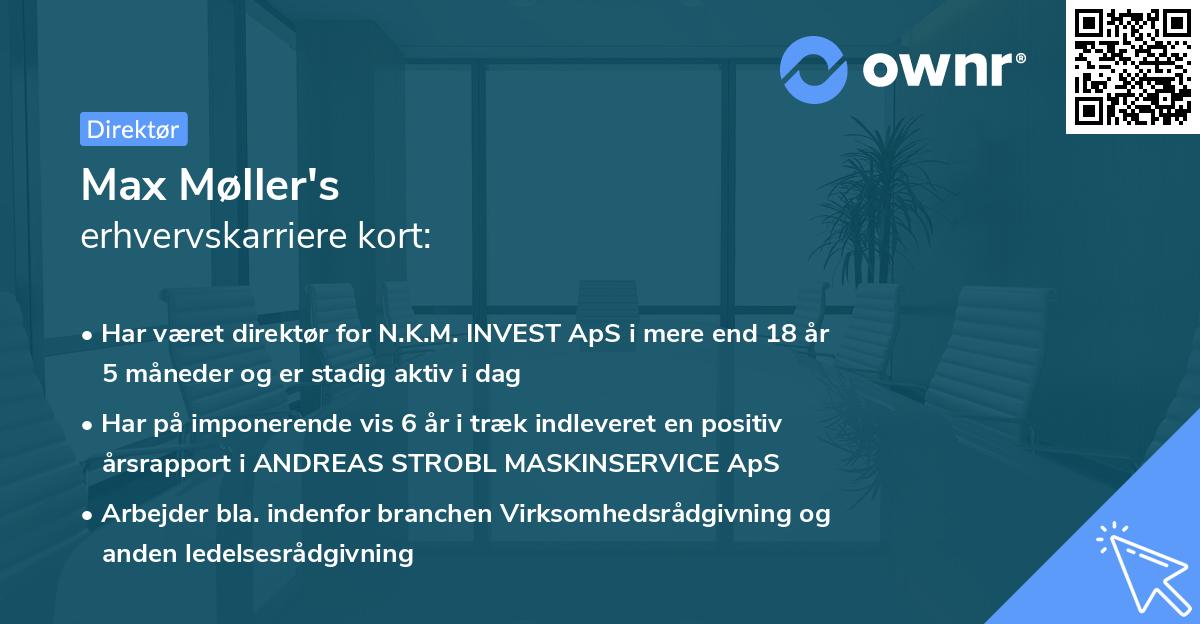 Max Møller's erhvervskarriere kort