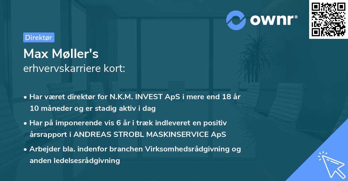 Max Møller's erhvervskarriere kort