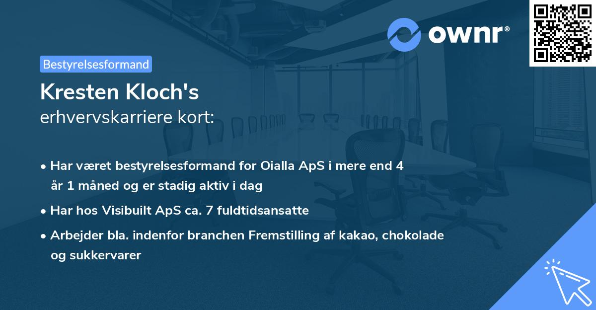 Kresten Kloch's erhvervskarriere kort