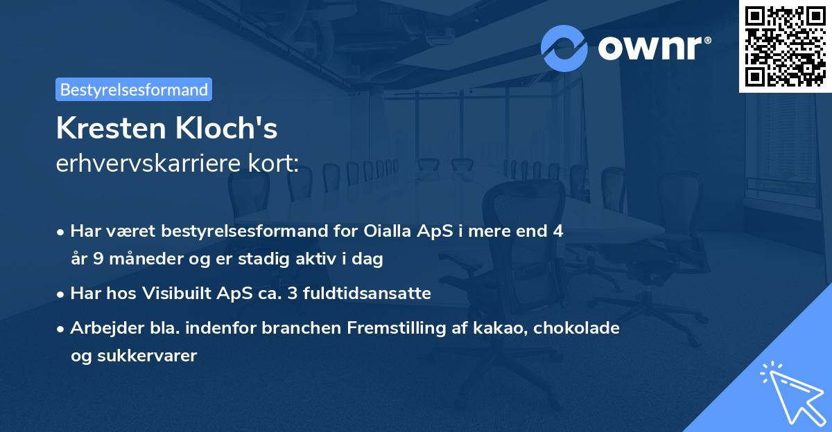 Kresten Kloch's erhvervskarriere kort