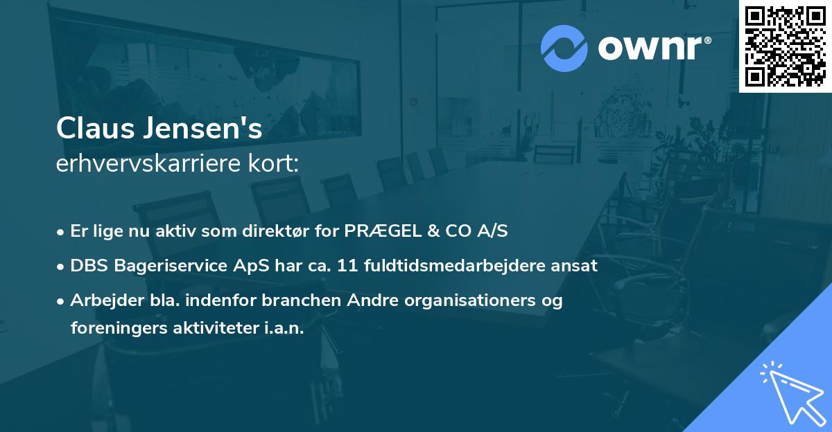 Claus Jensen's erhvervskarriere kort