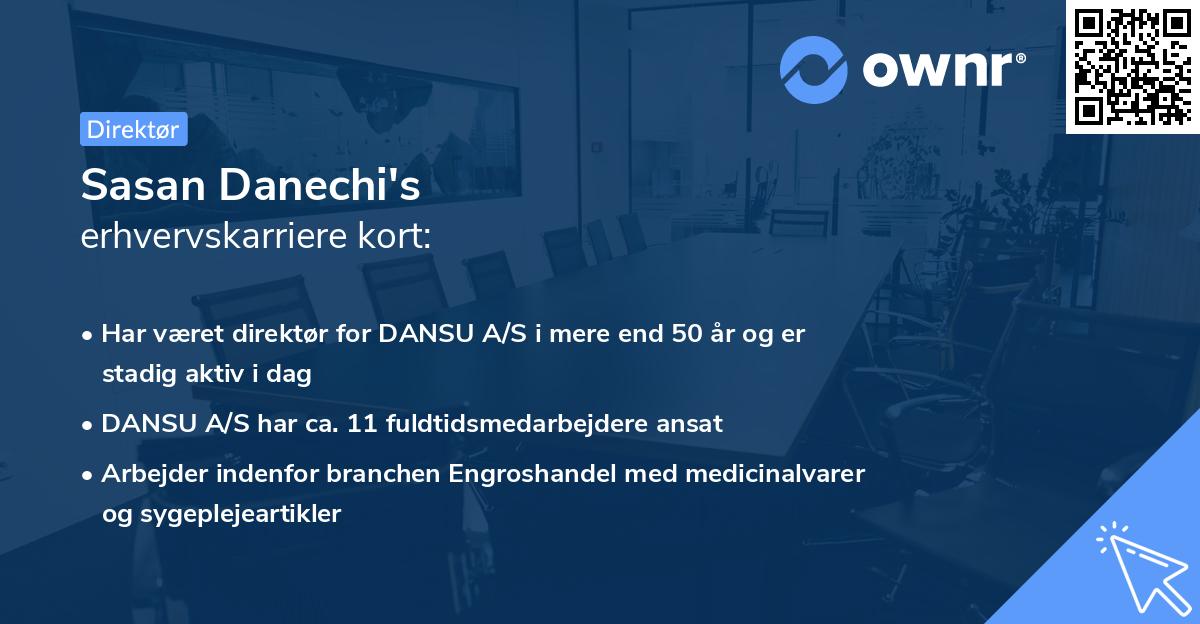 Sasan Danechi's erhvervskarriere kort