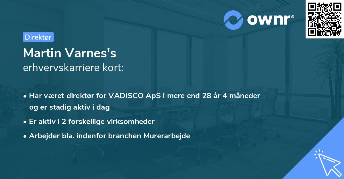 Martin Varnes's erhvervskarriere kort