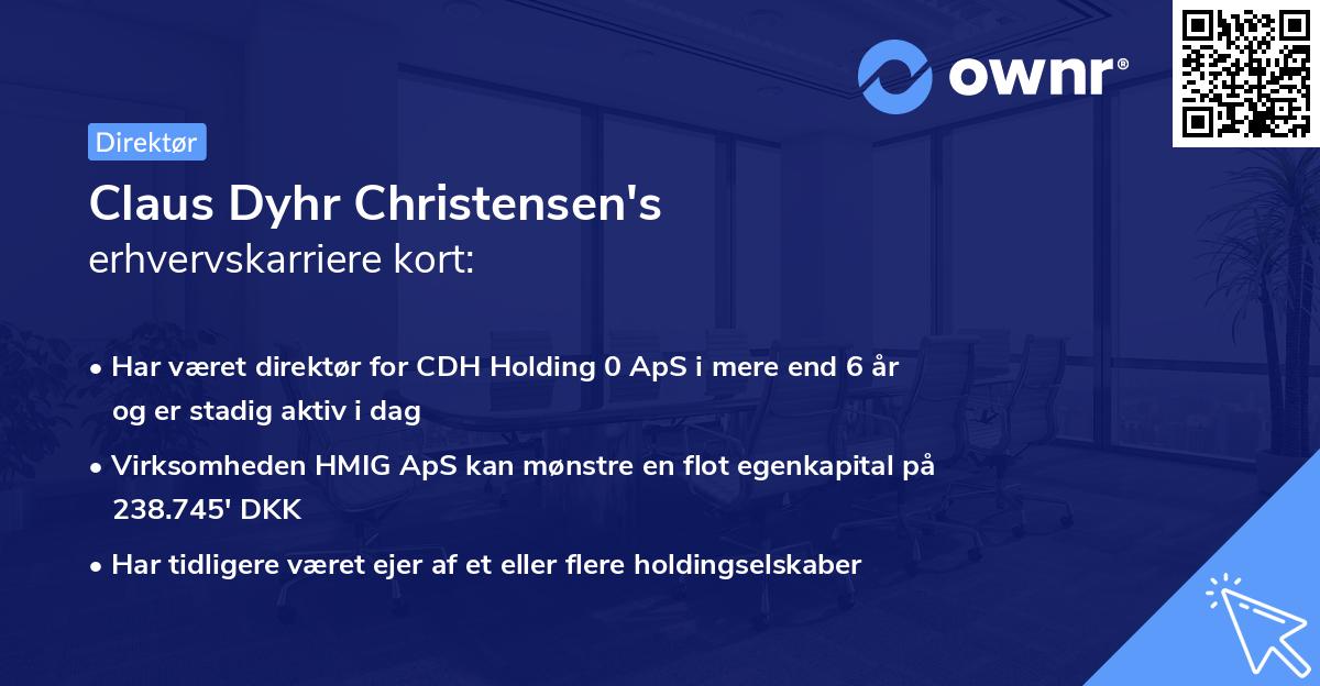 Claus Dyhr Christensen's erhvervskarriere kort