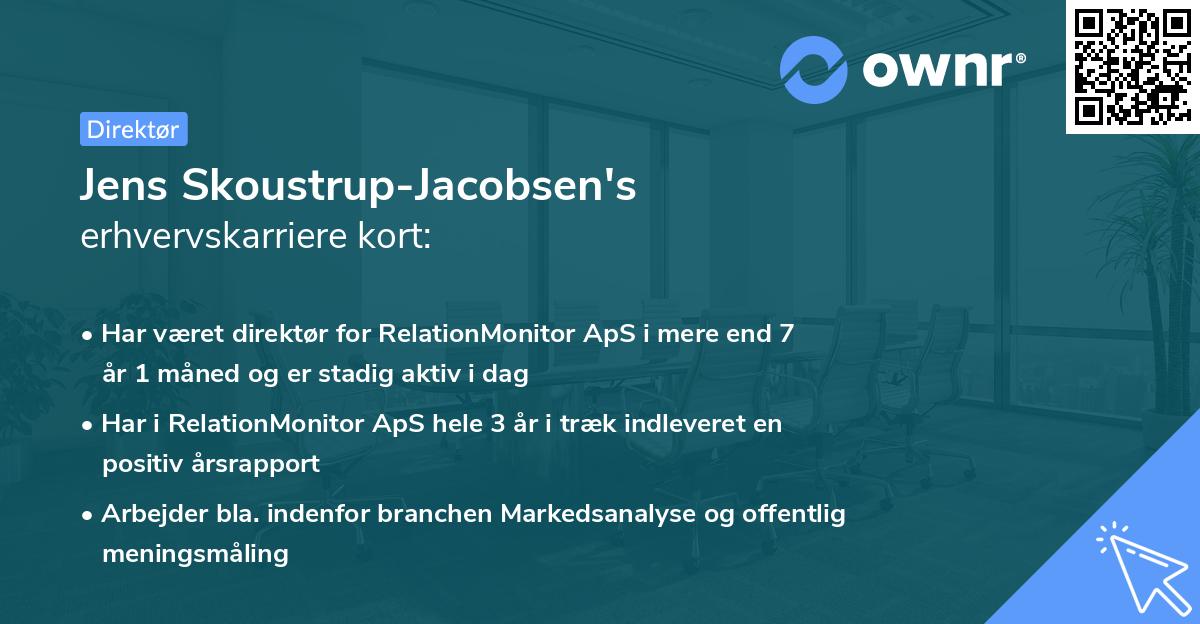 Jens Skoustrup-Jacobsen's erhvervskarriere kort