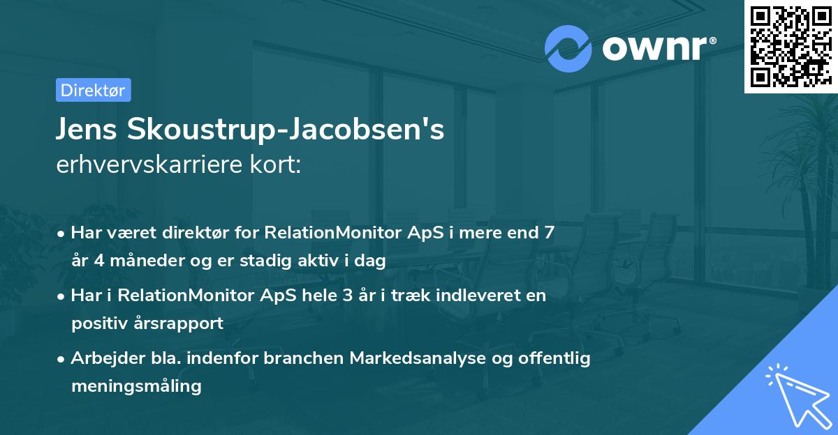 Jens Skoustrup-Jacobsen's erhvervskarriere kort