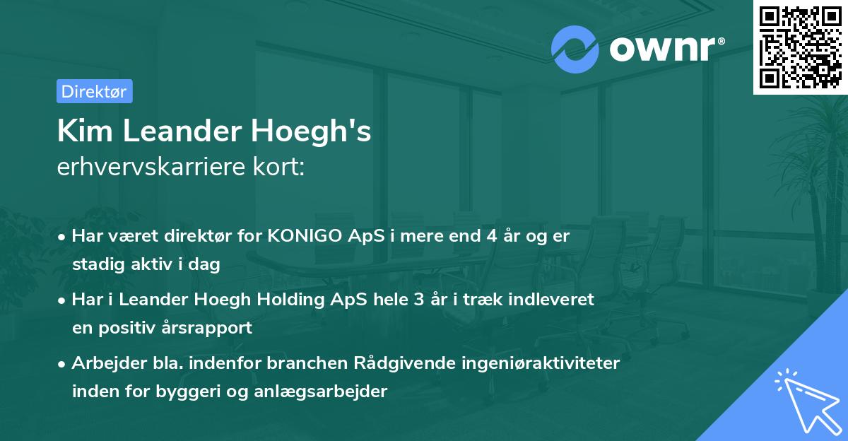 Kim Leander Hoegh's erhvervskarriere kort