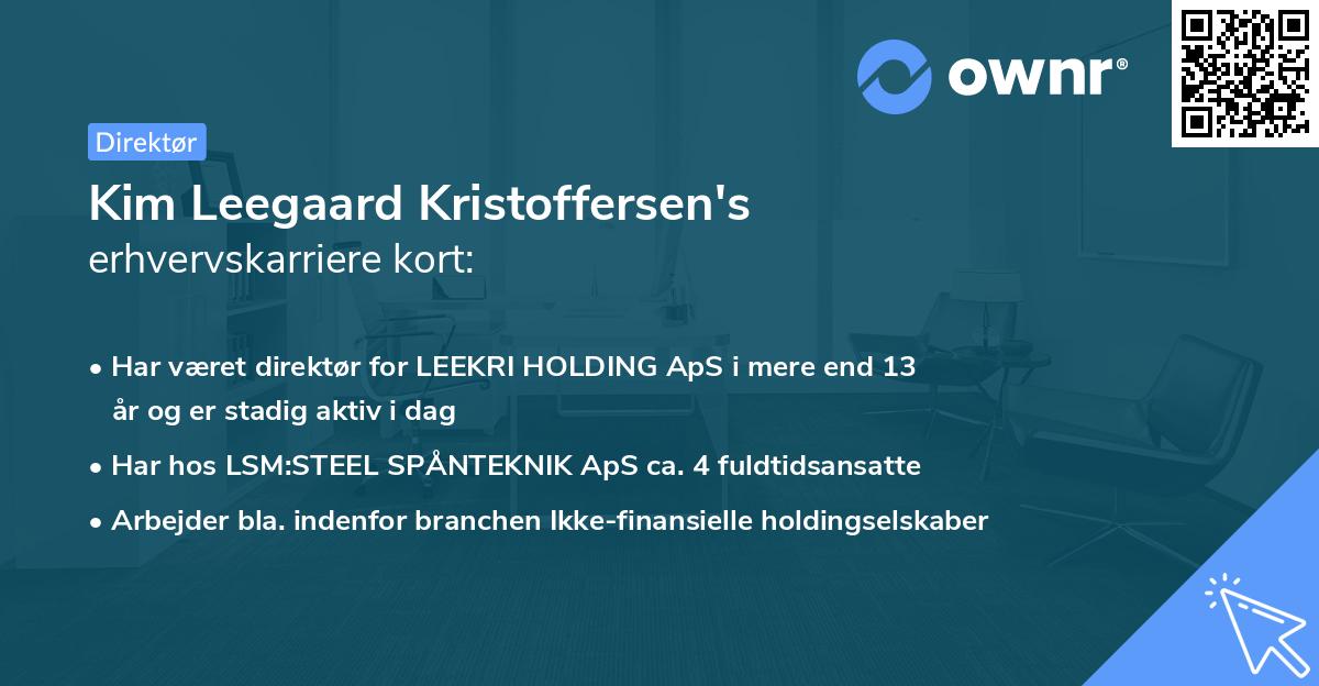Kim Leegaard Kristoffersen's erhvervskarriere kort