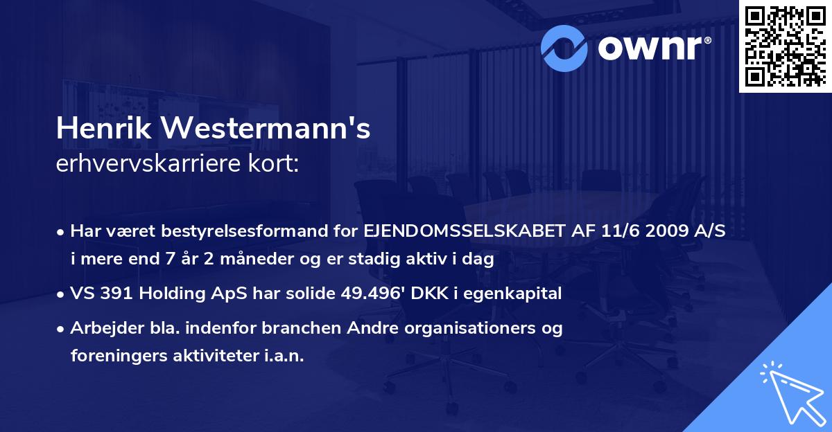 Henrik Westermann's erhvervskarriere kort