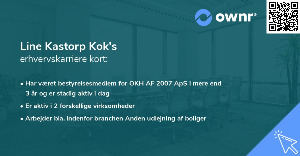 Line Kastorp Kok's erhvervskarriere kort