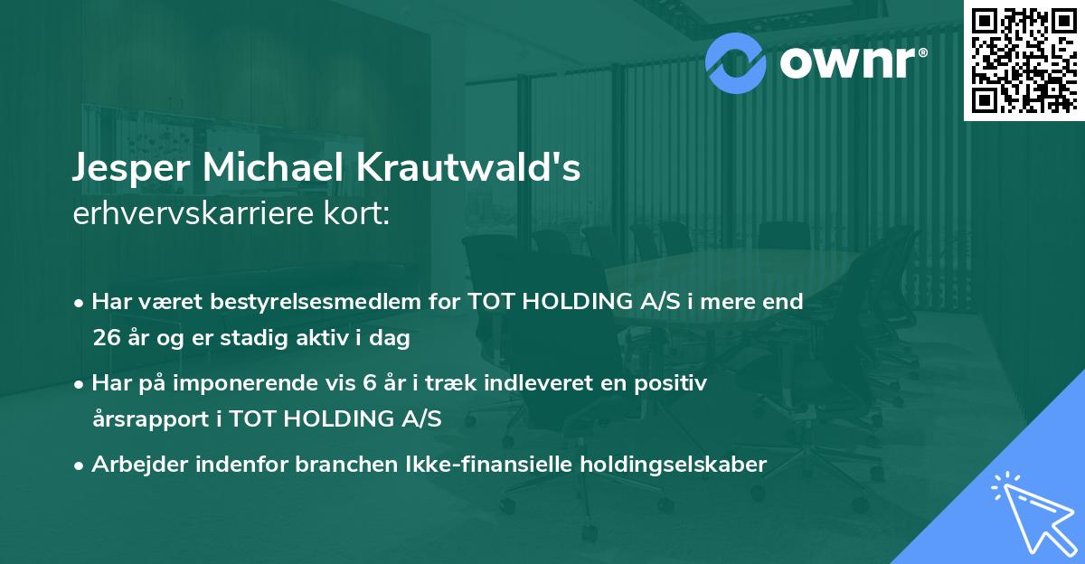 Jesper Michael Krautwald's erhvervskarriere kort