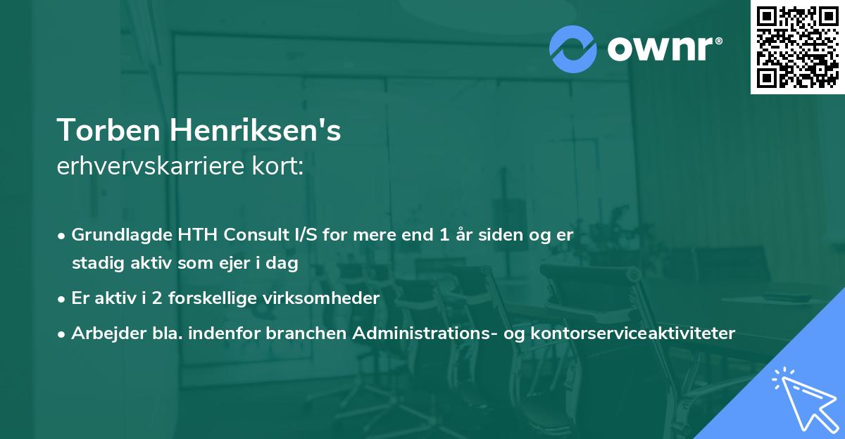Torben Henriksen's erhvervskarriere kort