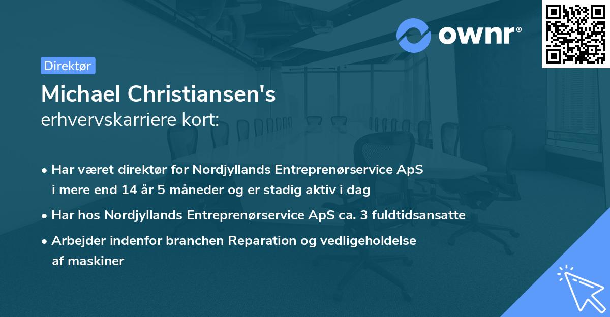 Michael Christiansen's erhvervskarriere kort